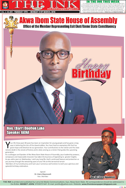 Usoro Akpanusoh  celebrates Barr. Onofiok Luke @ 38