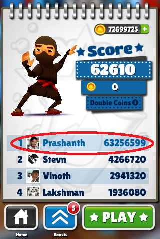 Subway Surfers with Unlimited Coins + Highscore - Appupro