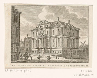 Het Schielandshuis in 1786 te Rotterdam