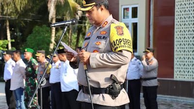 Pengamanan Hari Raya Idul Fitri, Kapolres Pidie Jaya Pimpin Apel Pasukan Operasi Ketupat Seulawah 2024