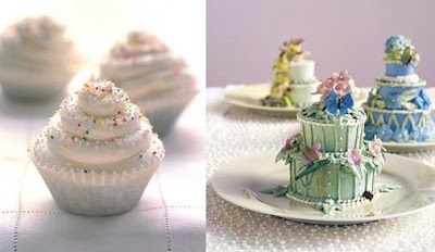 White Cupcake Wedding Cakes
