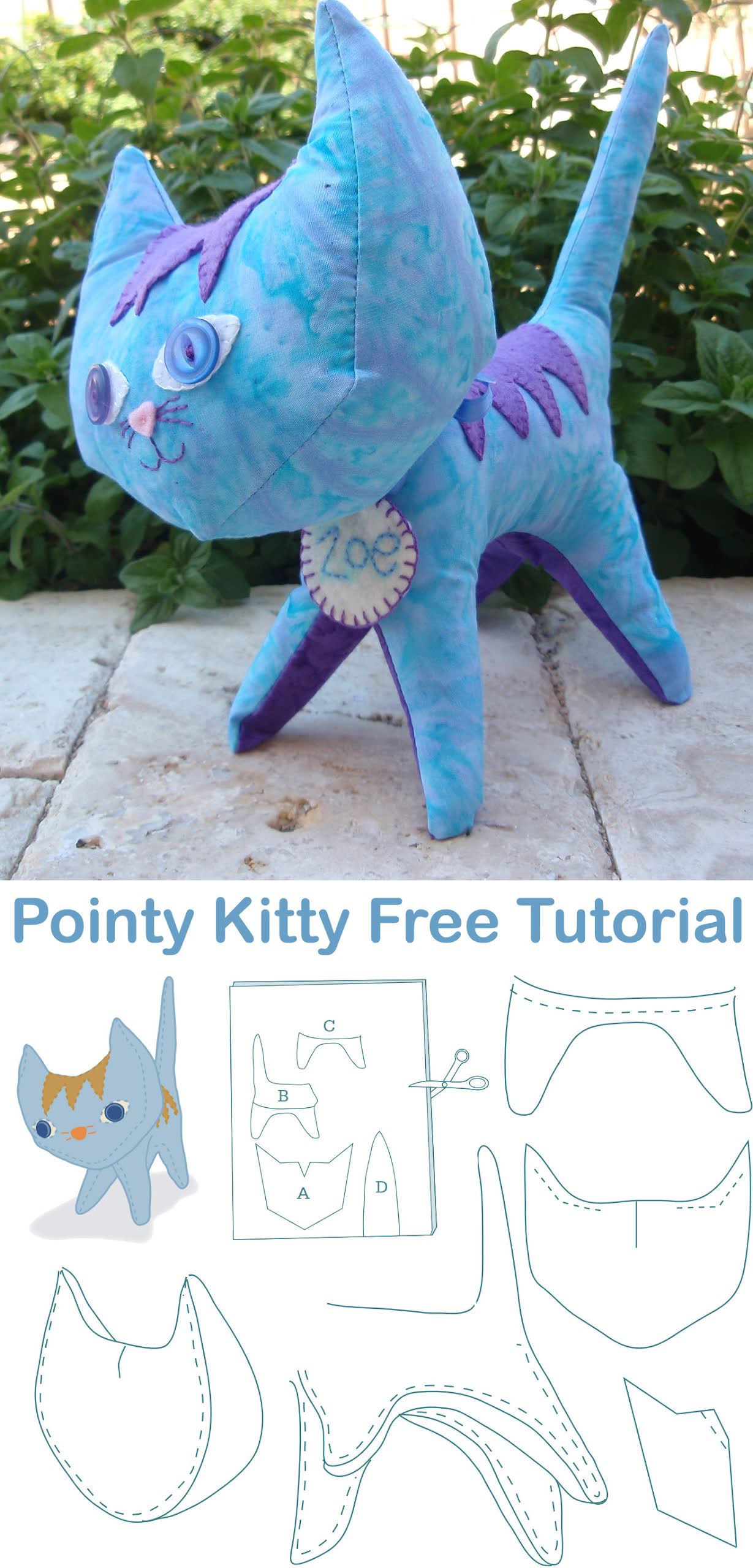 Jungle Pointy Kitty Free Pattern + Tutorial