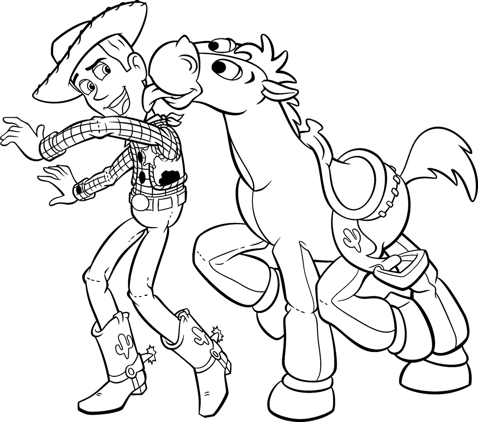 Print and share to your children too Toy Story Woody and Buzz Lightyear Coloring Pages free for you