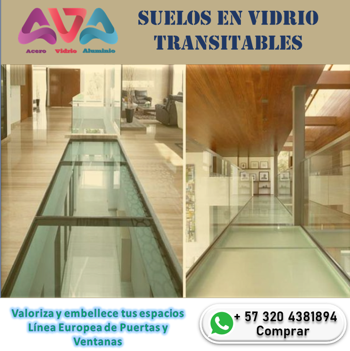 Piso en vidrio transitable