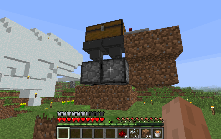 Minecraftプレイ日記 ディスペンサー式完全自動アイテム焼却炉 ゴミ箱 の作り方