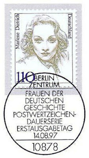 1997 Germany Marlene Dietrich With Berlin First Day Special Cancellation