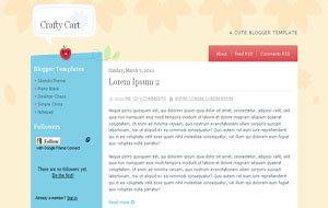 Crafty Cart cute 2-column Blogger XML Template