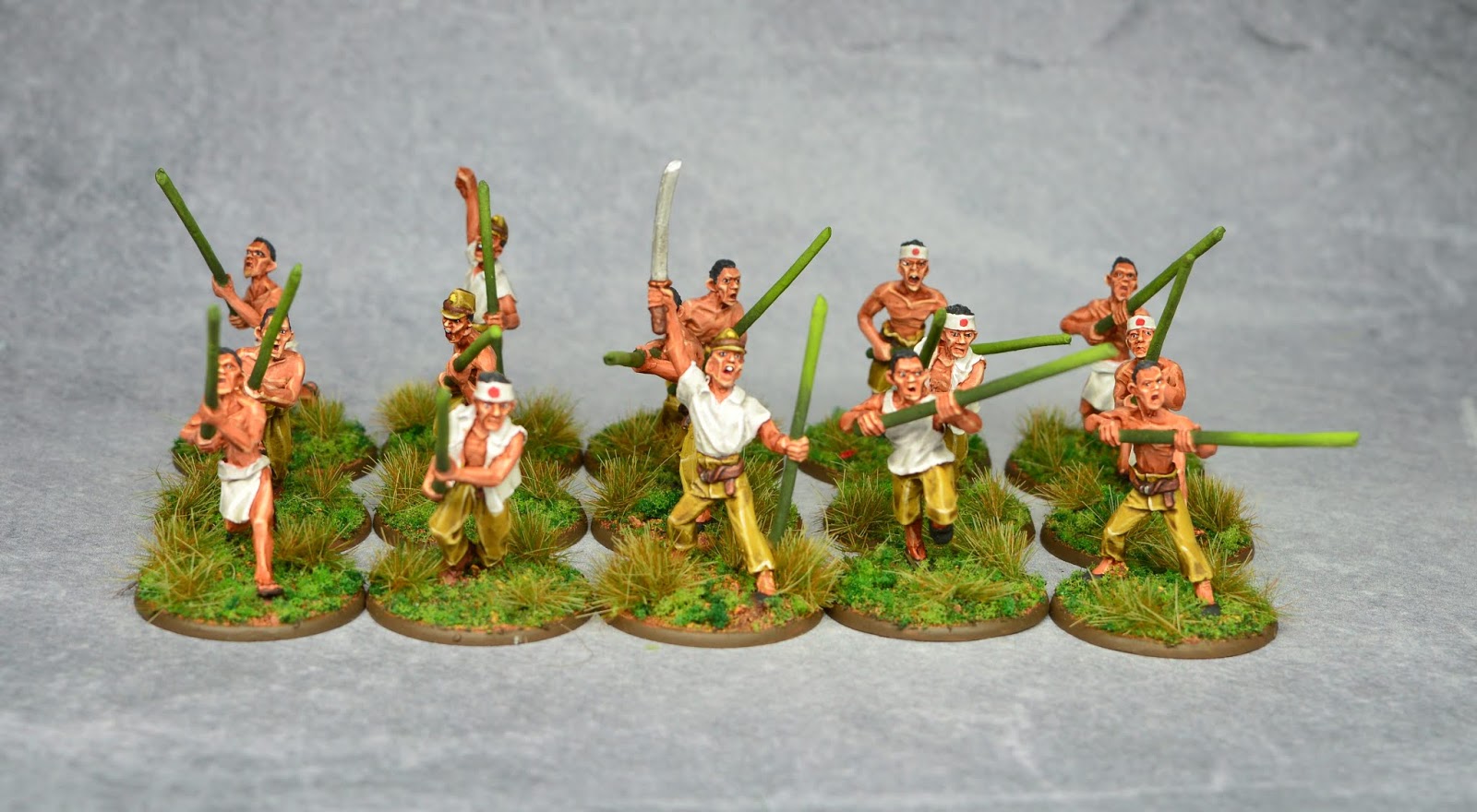 Vae Victis Miniature Painting Japanese Bamboo Spear Fighter Squad Saipan 1944 Warlord Games 28mm