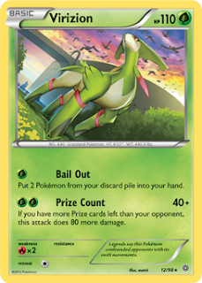 Virizion Ancient Origins Pokemon Card