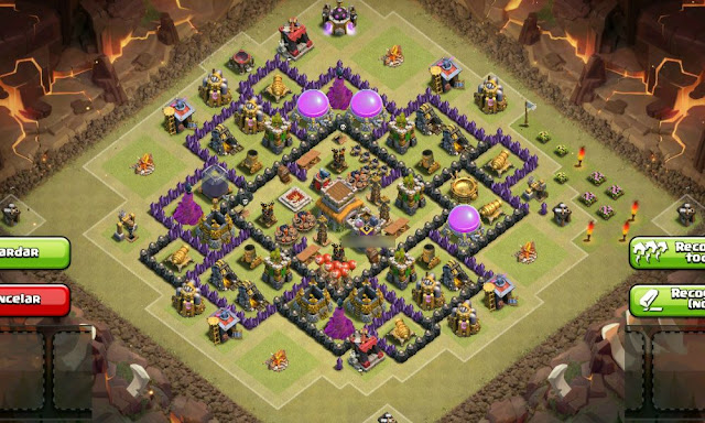 Diseños de aldeas. Ayuntamiento Nivel 8, Famirng, Clash of Clans, Ayuntamiento Anti Faming, Anti 3 Estrellas los mejores diseños de aldea, mejores bases defensivas, las mejores, bases, defensa, ataque, mejor aldea para guerra, mejores diseños de guerra, recursos, diseño de aldea farming, mejor coleccion de bases, farming, ayuntamiento, almacenes, castillo del clan, proteger, edificios defensivos, base