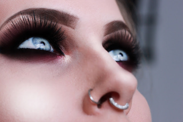 leluroxxblogger, smokeyeyes, septumpiercing, vagasnaylashes, halo, eyemakeup, makeuplook