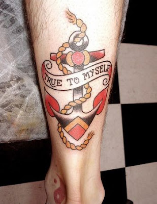 Anchor Tattoo on leg