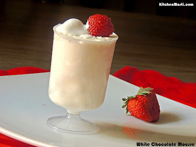 white chocolate mousse