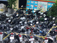 Ratusan Sepeda Motor Masih Tertahan di Polresta Yogyakarta
