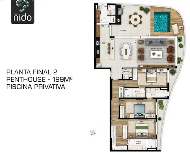 Planta do Apartamentos penthouse final 2