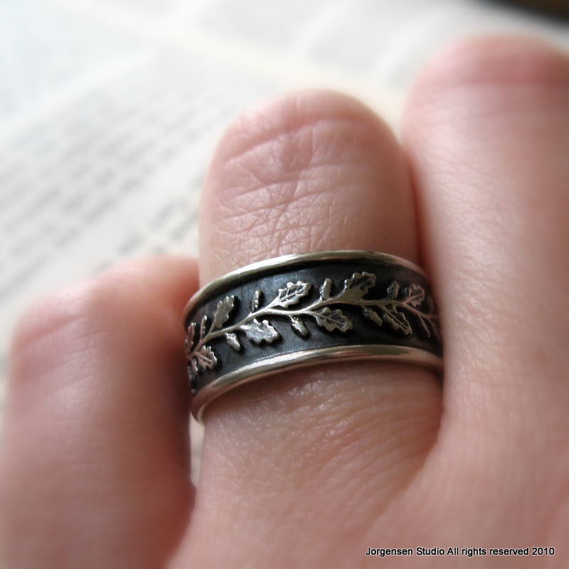 Something earthy and natural but formal enough for wedding bands