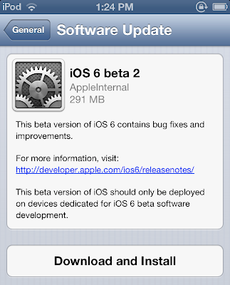 Install iOS 6 Beta 2