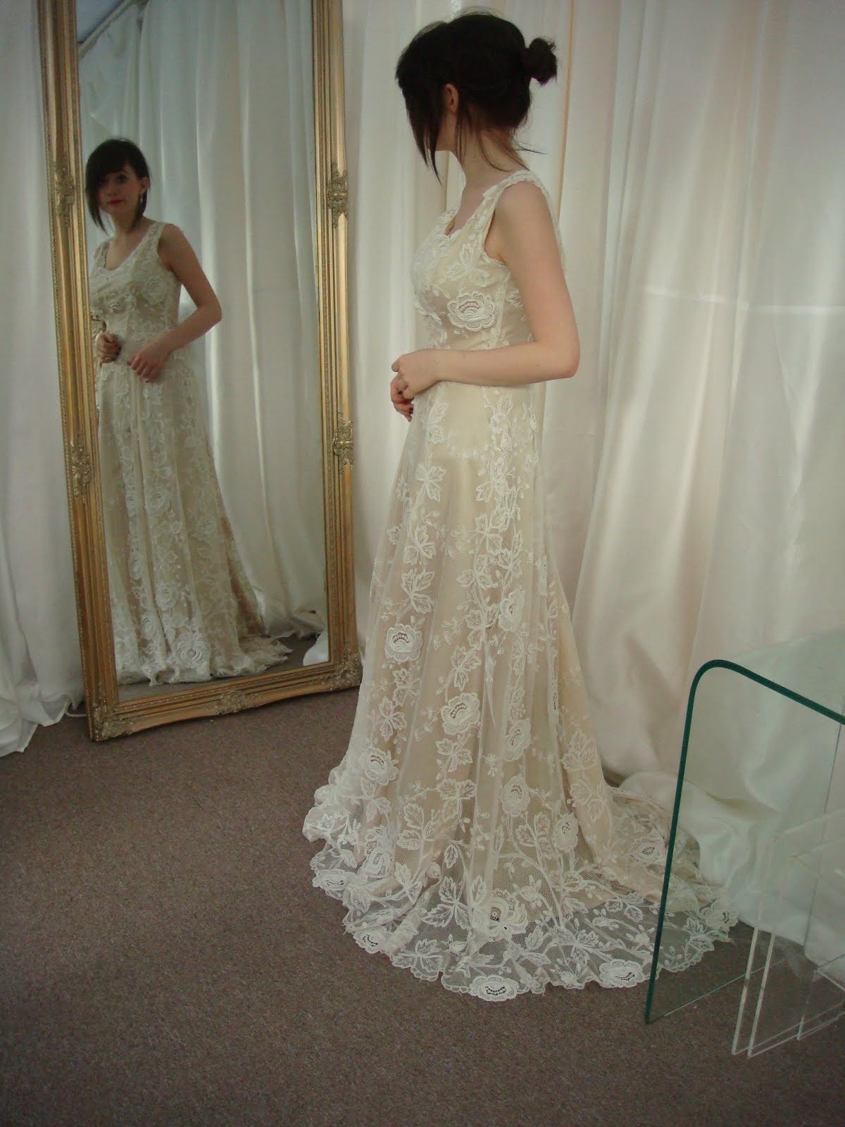 lace wedding dresses pinterest ELEGANT EDWARDIAN ivory lace gown, with a rich ecru silk lining,that 
