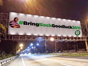 #BringBackJonathan2015 campaign banner in Abuja