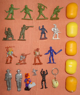 Britains Herald; Cowboys; Diver; Firefighters; Frozen; Giant Spacemen; Hilco Knights; How To Train A Dragon; Hugh Walter; Hugh Walter's Blog; Key Ring; Khaki Infantry; Kinder Frozen; Kinder Jeep; Kinder Lizard; Kinder Prize; Kinder Prizes; Kinder-egg; Lego Minifig; Matchbox Policeman; Novelty Toy; Nude; Nude Key Ring; Rude Key Ring; Skull Keyring; Small Scale World; smallscaleworld.blogspot.com; Stag & Hen; Stag Novelty; Timpo GI's; Wild West;