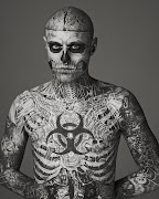 Person obsessed with tattoos, NOT a Zombie. (zombieboy rick genest dermablend)