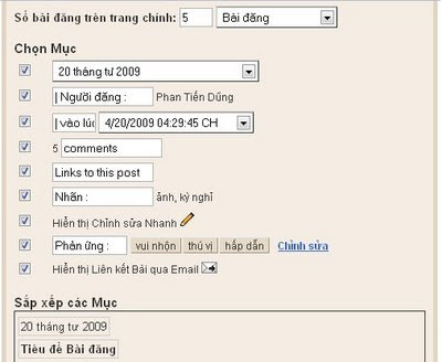 phần thân bài đăng Blogspot