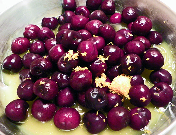 Cherries and Orange Peel in Roux