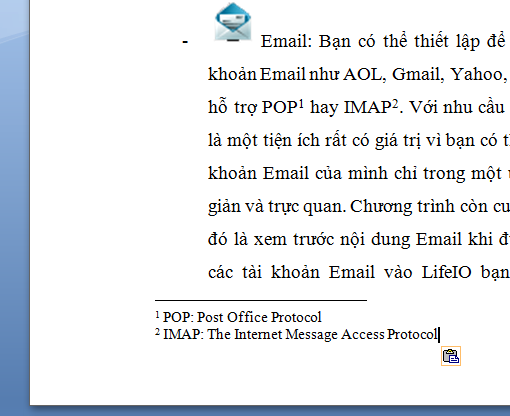 Footnotes In Word. Tạo footnotes