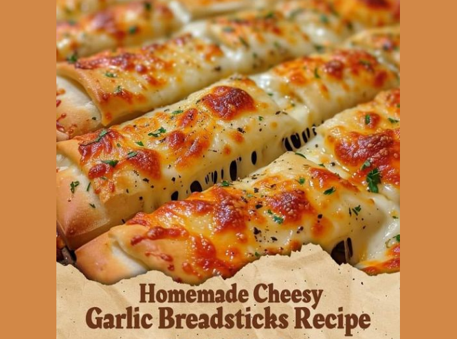 Homemade Cheesy Garlic Breadsticks Recipe