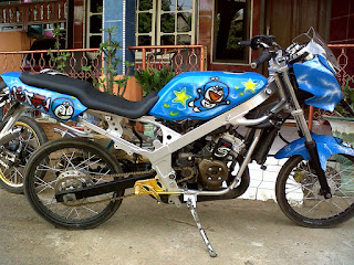 Modif Kawasaki Ninja 150r Biru Doraemon