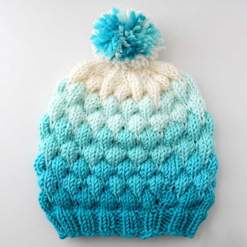 Bubble Beanie Hat - Free Knitting Pattern