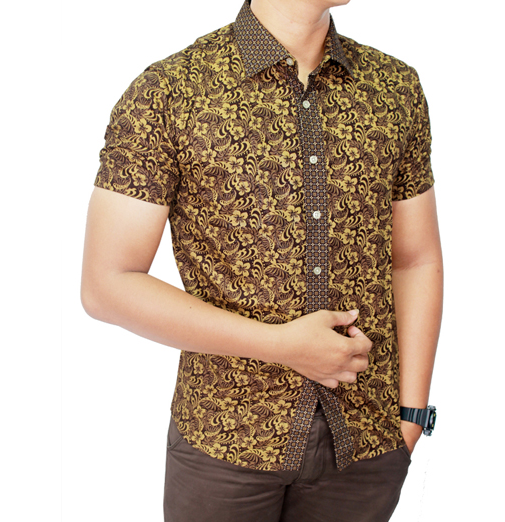  BusanaMuslim 15 Model  Baju  Batik  Pria Lengan Pendek  Modern