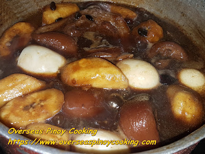 Humba Pork Pata with Saba - Cooking Procedure