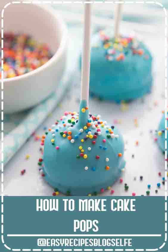 How to Make Cake Pops - such a fun and easy treat to make with kids! Perfect to make for birthday parties too! #EasyRecipesBlogSelfe #recipes #kidsrecipes #snacks #treats #bestideasforkids #EasyRecipesTreats 
