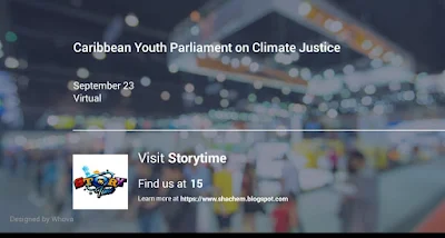 " Storytime exhibitor at the Caribbean Youth Parliament on climate justice"