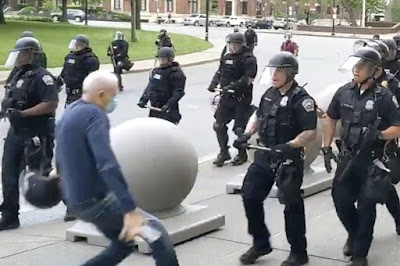 buffalo old man pushed by police