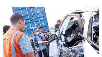 Lakalantas Di Tol Belmera Tanjung Mulia Sebabkan 1 Tewas, 3 Luka - Luka