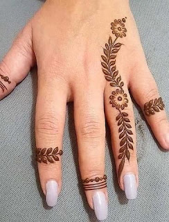 Beautiful Mehndi finger design