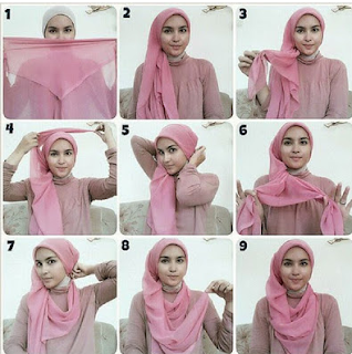 Tutorial Hijab Segi Empat Modern