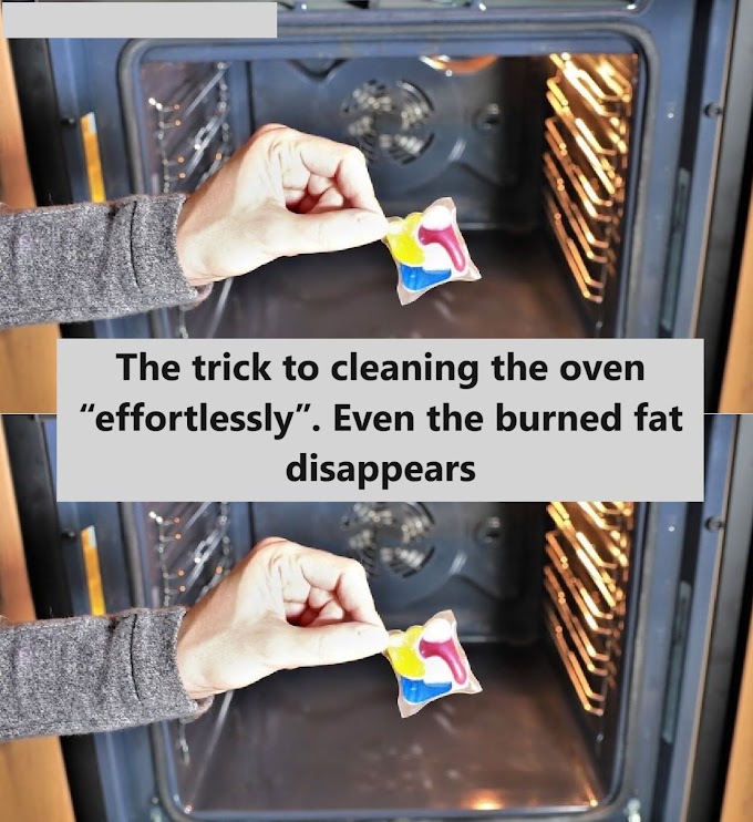 The trick to cleaning the oven “effortlessly”. Even the burned fat disappears