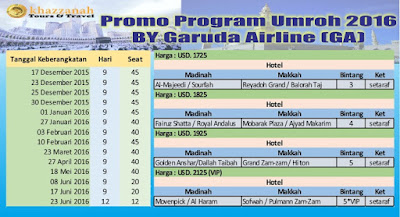 harga umroh april 2016 by garuda