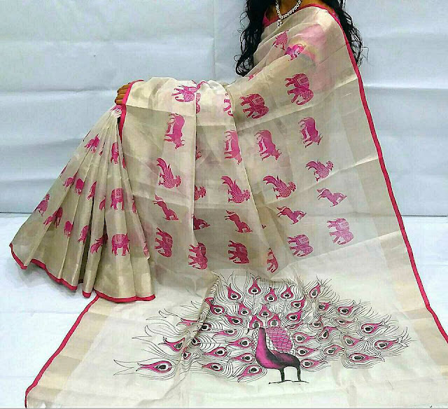  UPPADA  PRINTED SAREES -ONLINE BUY UPPADA TISSUE SAREES