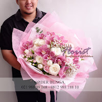 Hand Bouquet Bunga Anggrek, Hand Bouquet Anniversary,