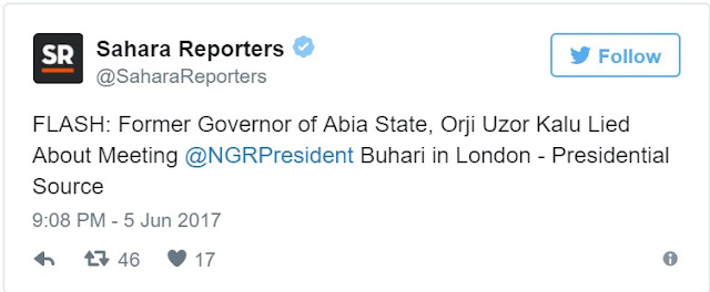 BUSTED: Top APC chieftain lied meeting President Buhari in London - Sahara Reporters 