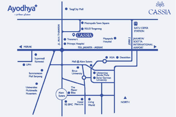 lokasi cluster cassia