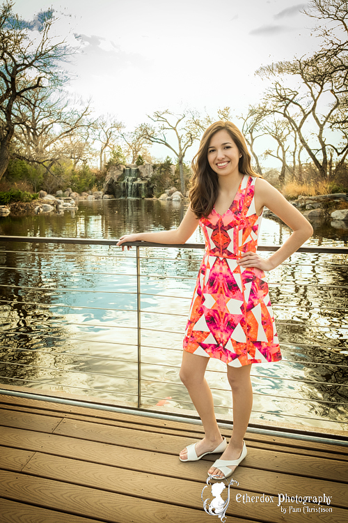 Professional portrait of a beautiful high school senior Botanic Gardens Albuquerque