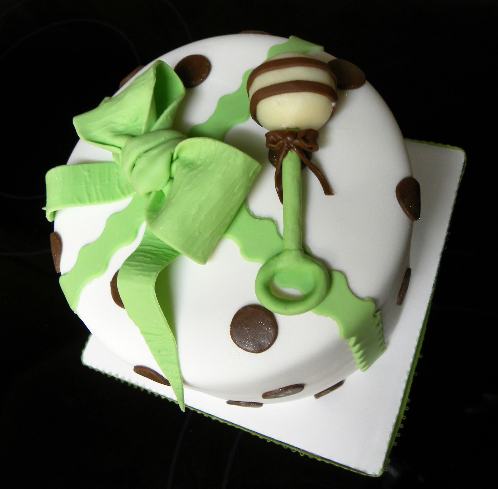 personalized wedding cake boxes Baby Shower Rattle Cake