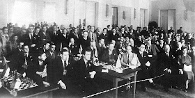 Olimpiada de Ajedrez Varsovia 1935, sala del Casino de Oficiales de Varsovia