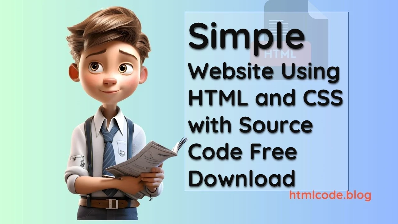 Simple Website Using HTML and CSS with Source Code Free Download