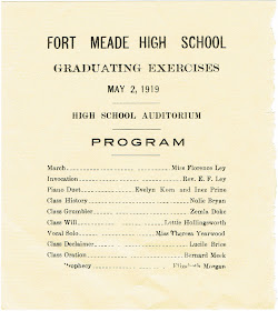 part of the 1919 graduation program for Fort Meade Florida HIgh School